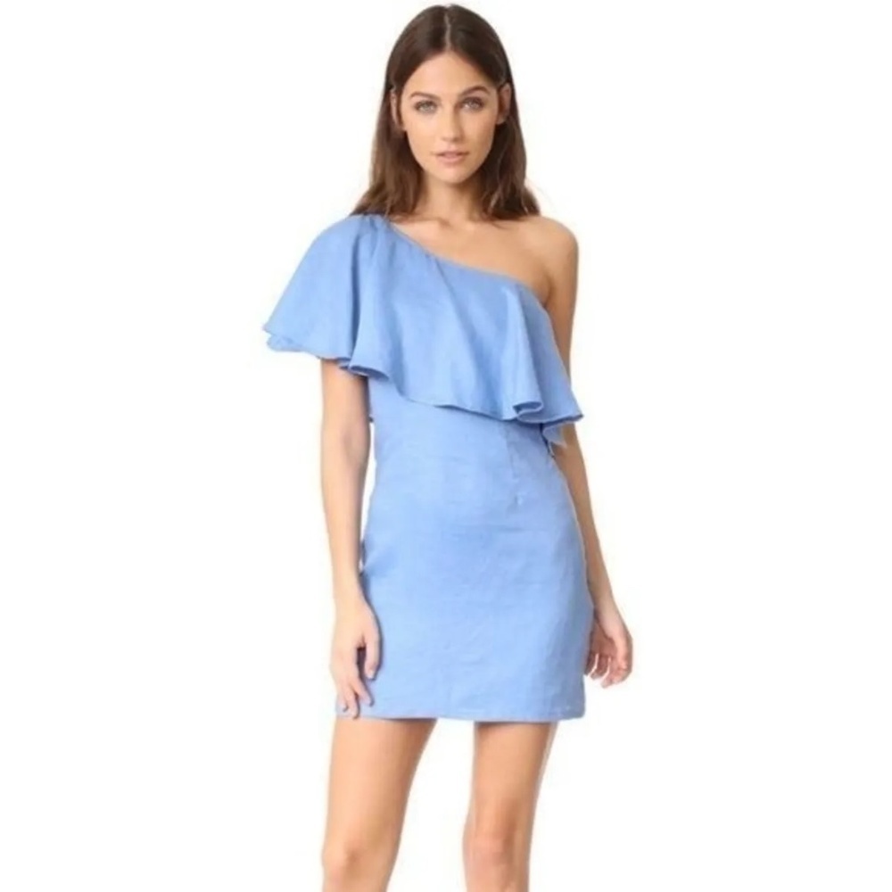 Capulet Revolve linen Clara one shoulder dress size XS xsmall